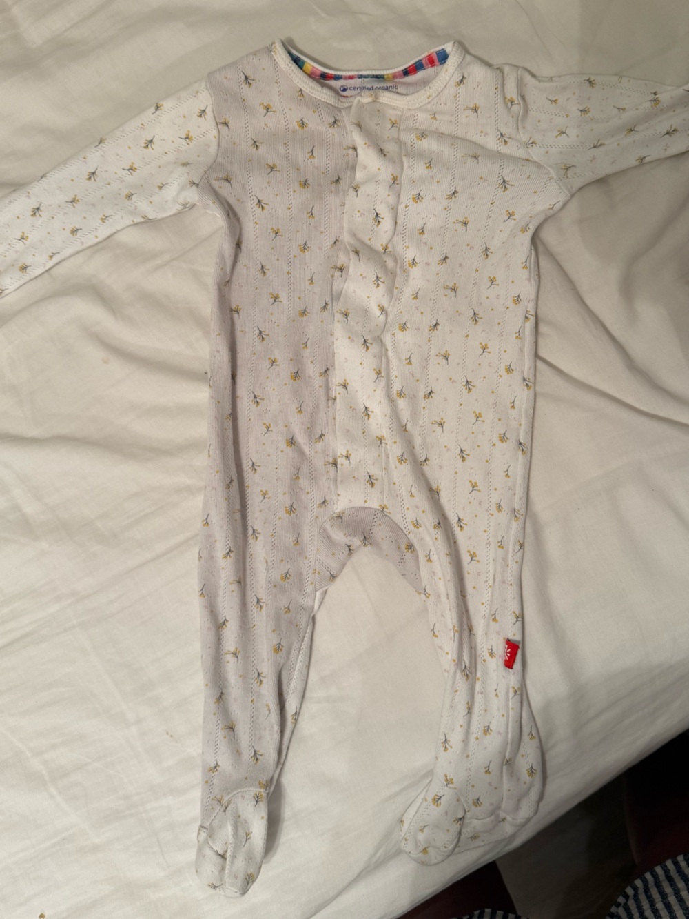 Magnetic Me Cream Sleeper with Yellow Floral Print